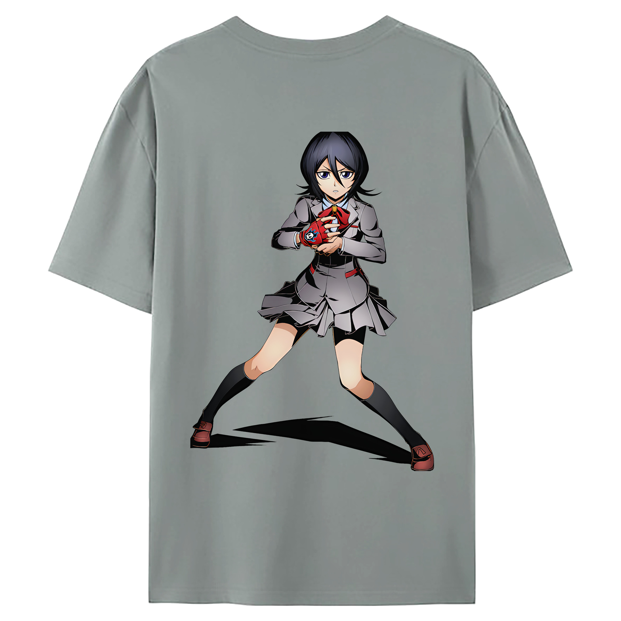 （画像用） ブリーチ 朽木ルキア BLEACH Kuchiki Rukia 綿100％ メンズ半袖Tシャツ（バックプリント） 通気性